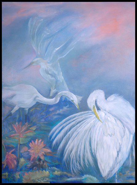 Sold. Great Egrets. Click to go back to thumbnails.