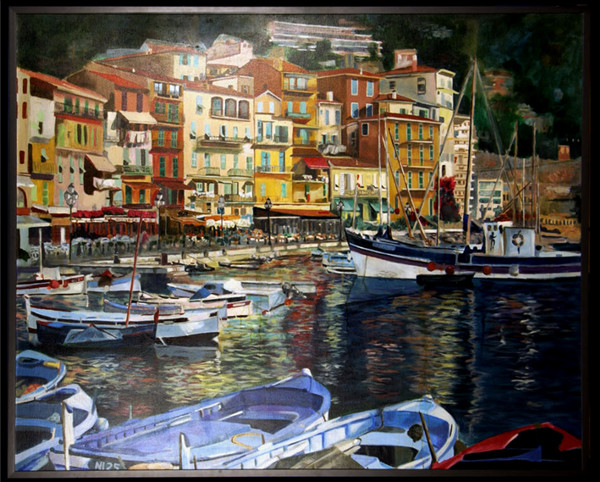 Sold. Nice Harbor, acrylic on canvas, 60x40". Click to go back to thumbnails.