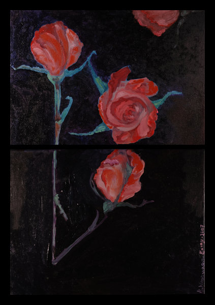 Roses on Black. Click to go back to thumbnails.