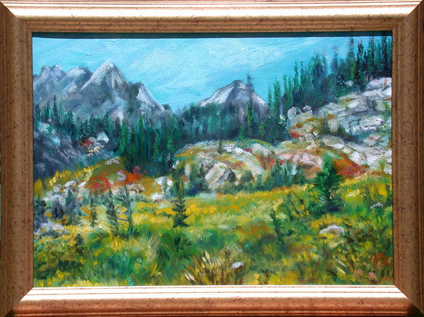 Mountain Meadow, Teton NP, 14x10". Click to go back to thumbnails.